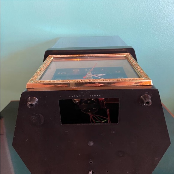 Vintage fibre optic lamp and blue clock Rotating Floral Hexagonal Light 1980’s - Picture 7 of 9